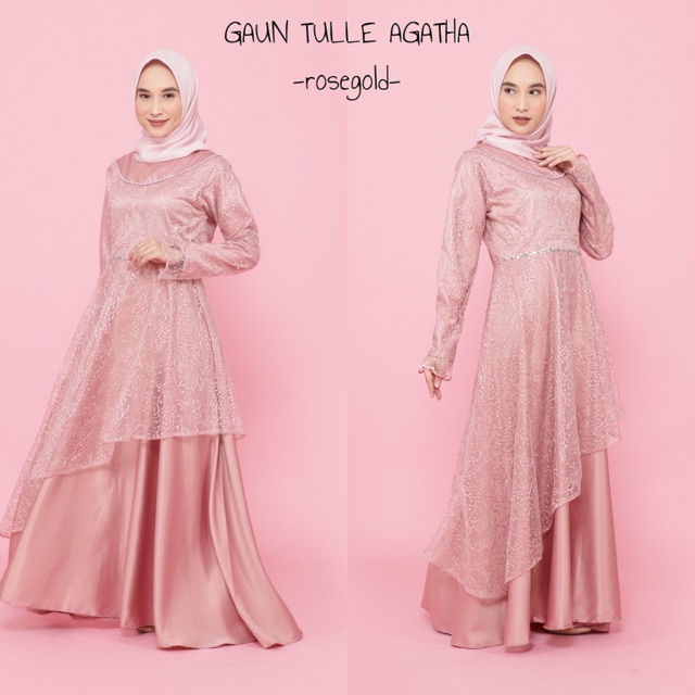 GAUN TULLE AGATHA / GAUN HIJAB KONDANGAN