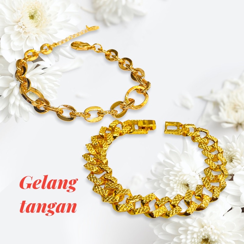 gelang tangan wanita//perhiasan //gelang lapis emas//gelang