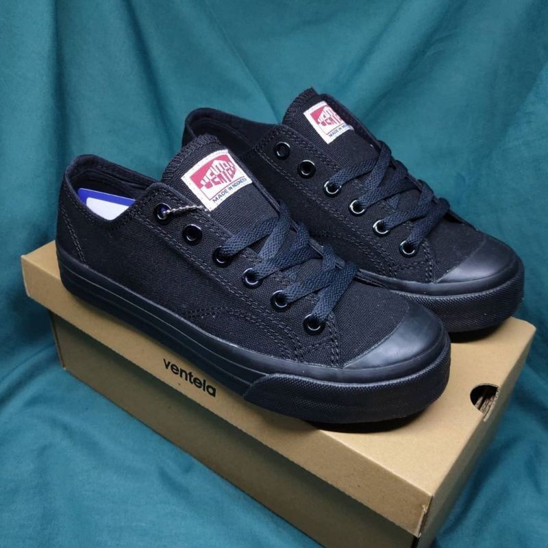 Ventela Basic Black Natural All Black Low Original Sepatu Ventella-5