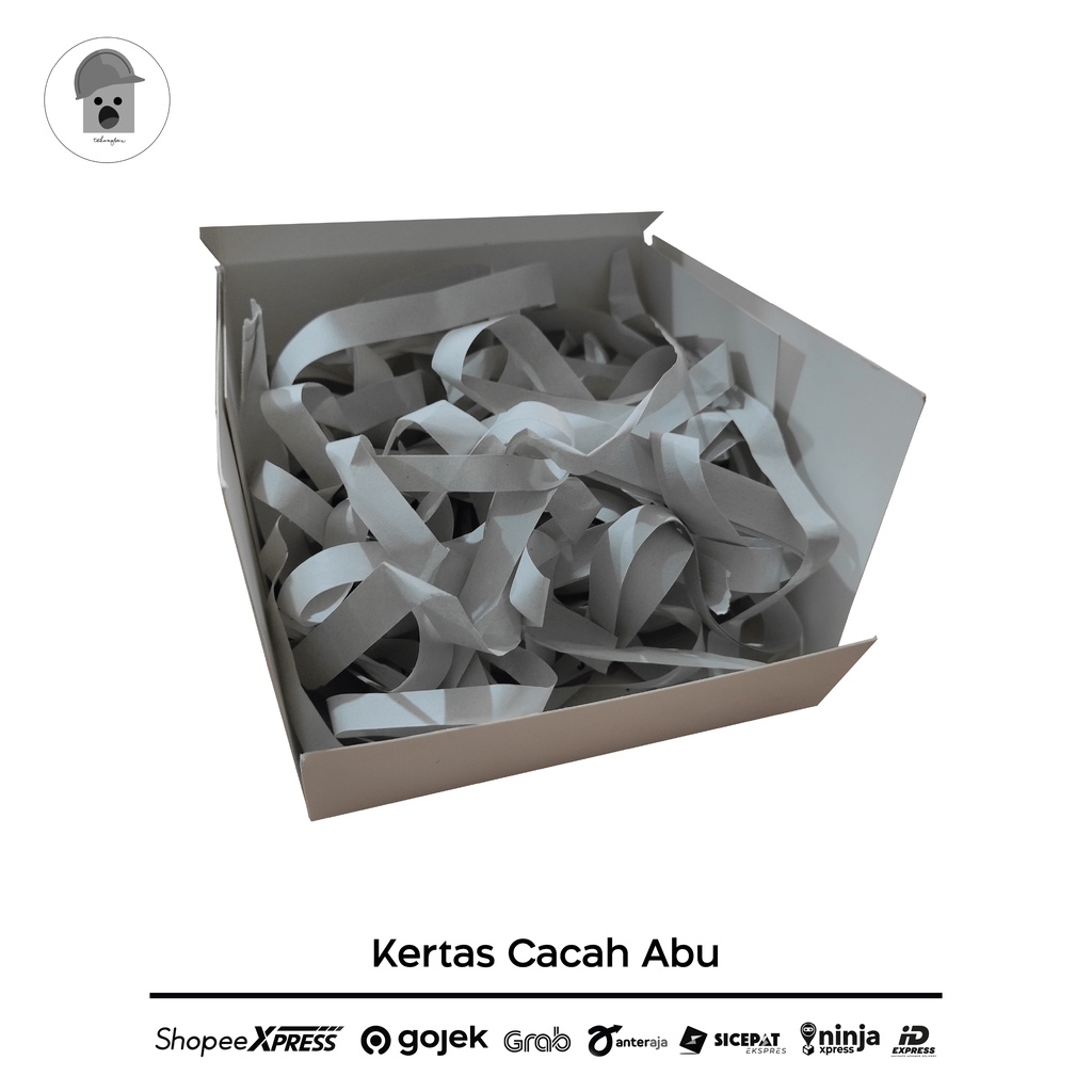 kertas cacah abu abu vintage vibes siap dipakai cocok untuk hampers dan gift order kuyy