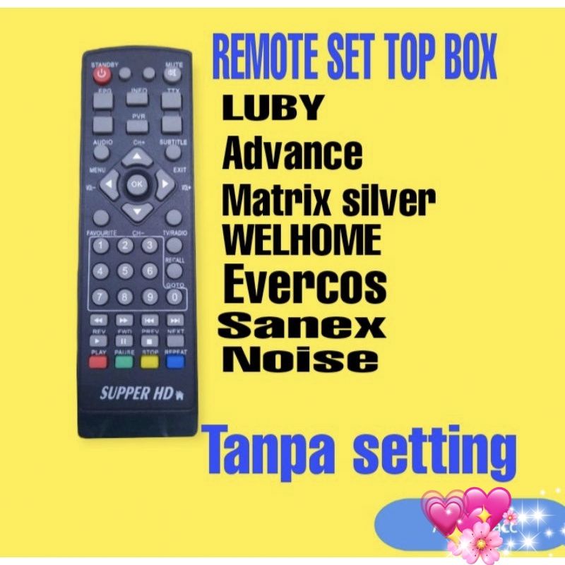 REMOTE REMOT STB SUPPER HD LUBY DVBT2