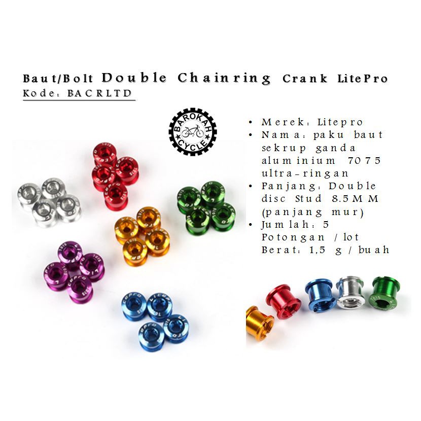 Baut/Bolt Double Chainring Crank LitePro