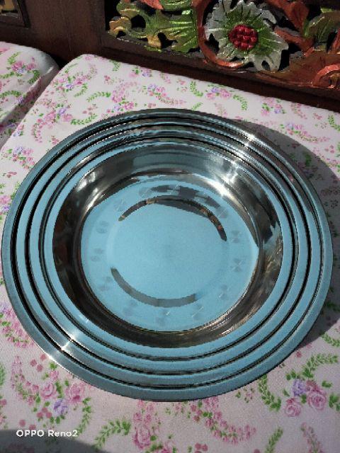 Piring Bulat Stainless./piring Makan/piring