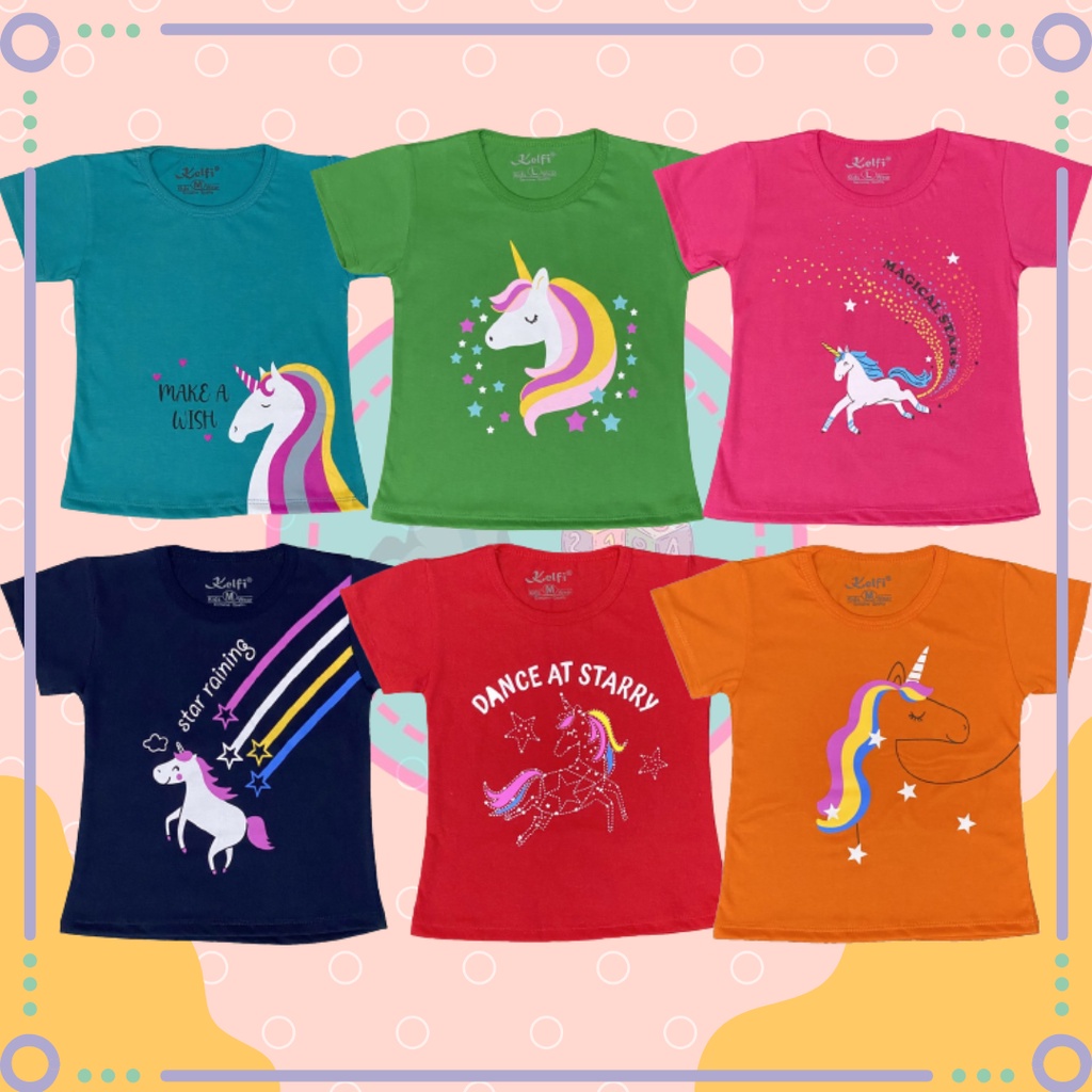 BAJU ANAK PEREMPUAN KAOS ANAK PEREMPUAN BAJU ANAK CEWEK BAJU ATASAN ANAK PEREMPUAN KELFI STARRY
