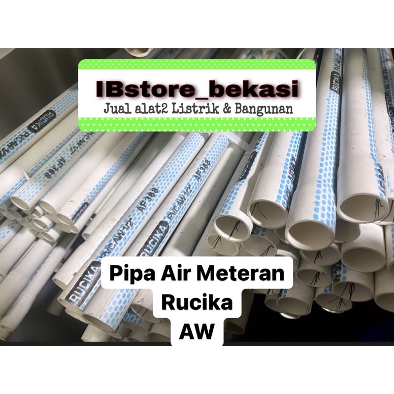 Jual Pipa Rucika AW 1/2 Meteran 100cm | Paralon Air Pvc Potongan