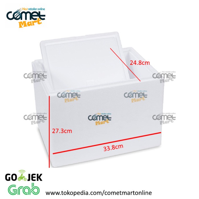 

(DISKON TERMURAH) BOX STEROFOAM STYROFOAM 19 LITER. Kotak 34 cm x 25 cm x 30 cm