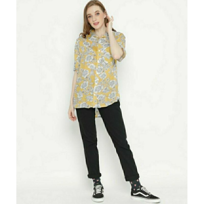 Kemeja Hawaii Erigo Muluans Yellow
