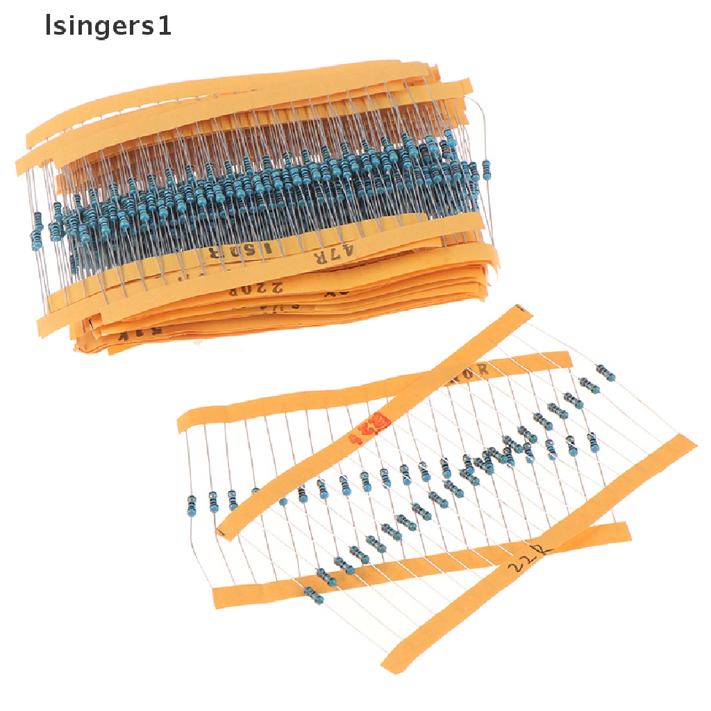 (lsingers1) 600pcs 30 Jenis Resistor Metal Film 1 / 4W 1%