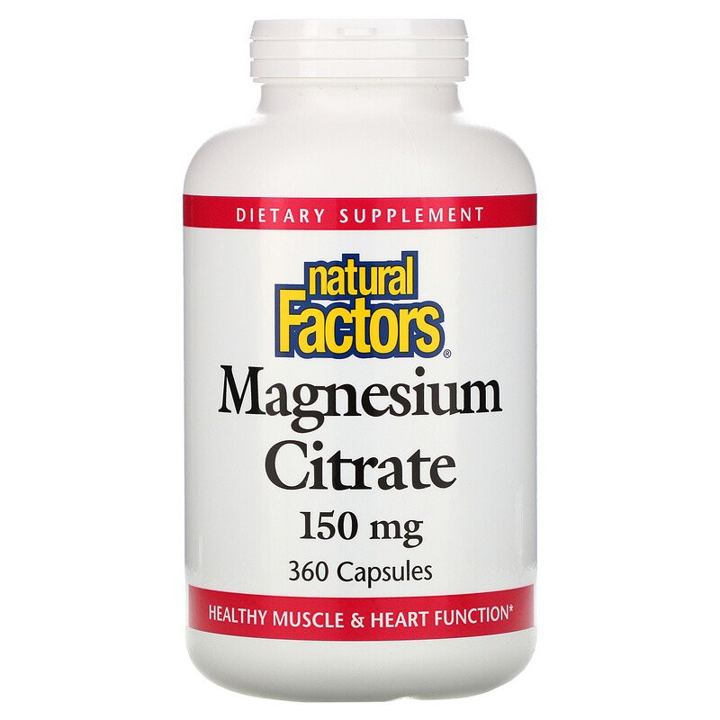 natural factors magnesium citrate 150mg 360 kapsul