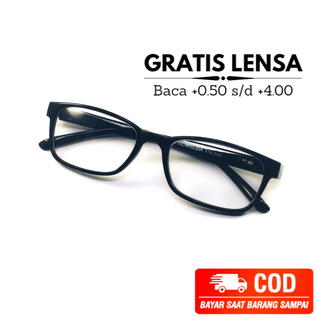 Kacamata Baca Plus Lensa Jauh Dekat Wanita Pria Unisex