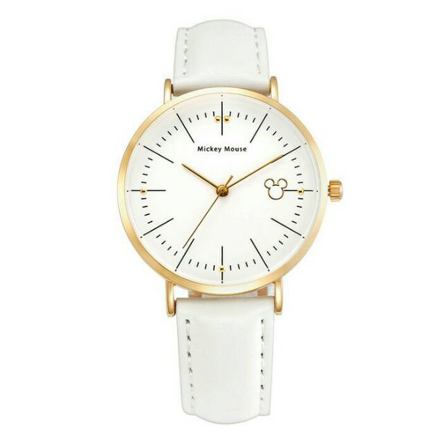 Disney Ori MS1121 Mickey Mouse Jam Tangan Wanita Remaja dewasa Simple White