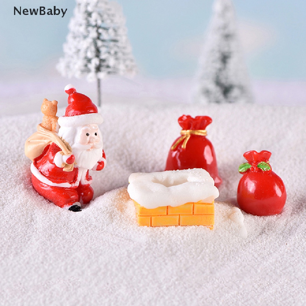 Miniatur Santa Clauspohon Natalsnowman Untuk Dekorasi Taman Minifairy Garden DIY