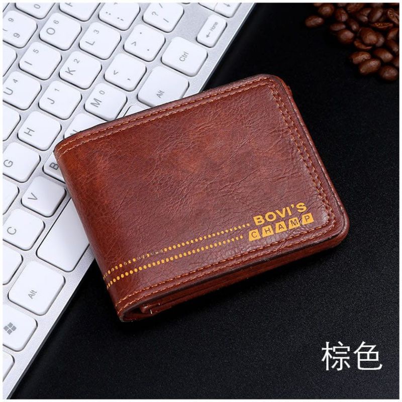 Medan Termurah KD21 Dompet lipat kulit Pu leather dompet pria import Bovi's