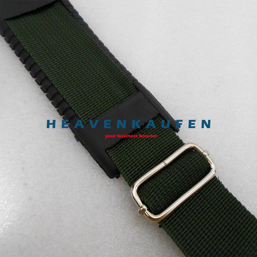 Strap Tas / Tali Selempang Tas 3,8 cm Hijau Army Kait Besi Nikel Silver