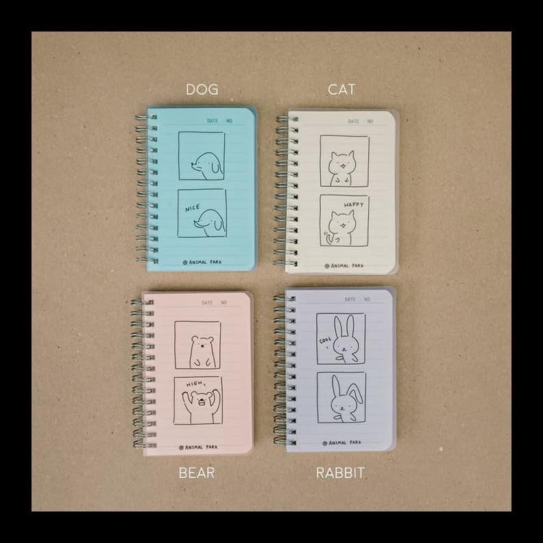 

PROMO (READY) ANIMAL PARK SPIRAL RULED NOTEBOOK A7 / BUKU TULIS KECIL PAKET ALAT TULIS TERLARIS DAN
