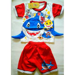 Setelan anak  baby  shark  baju  anak  piyama anak  setelan 