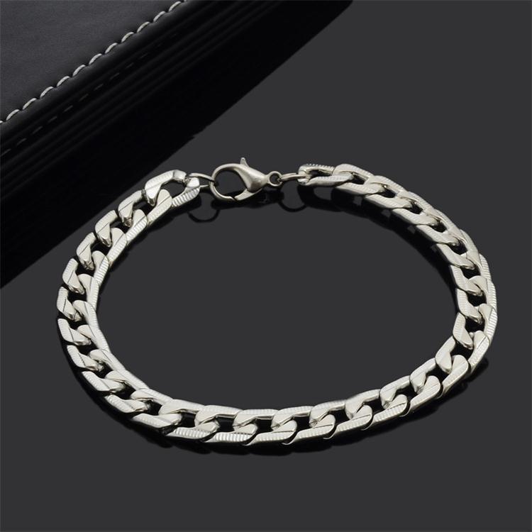 Gelang Rantai Rumbai Tebal Bahan Stainless Steel Titanium Untuk Pria Dan Wanita
