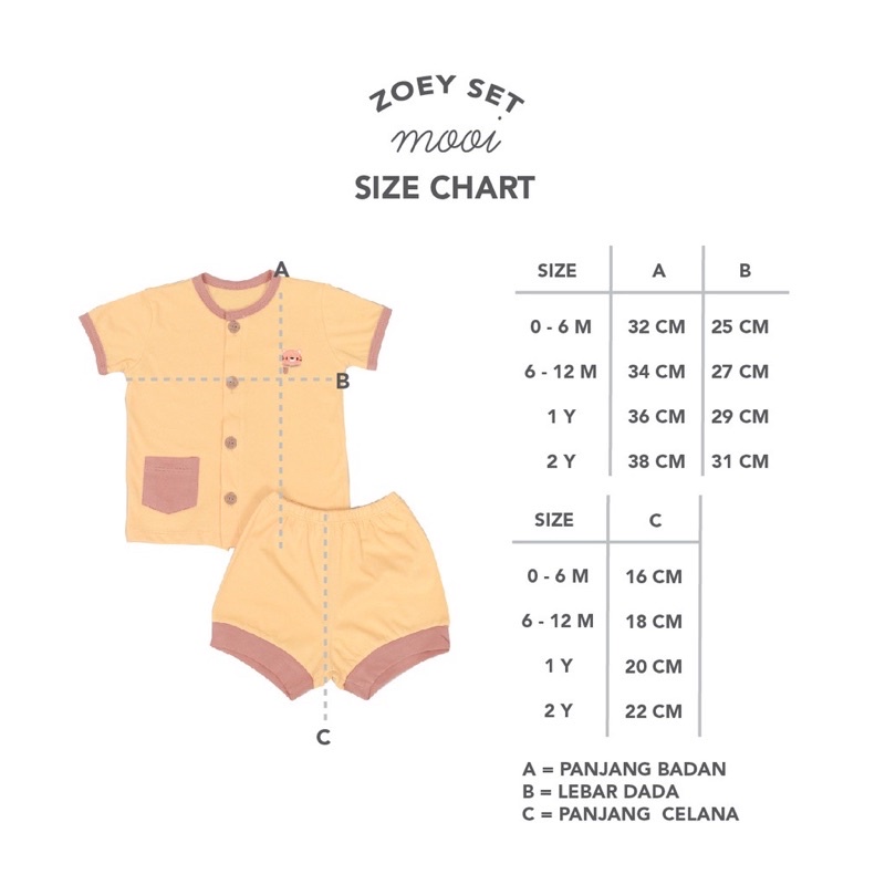 Mooi Zoey Button Set - Setelan Baby/Baby set