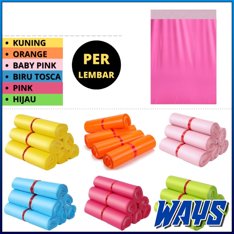 [Z181] SATUAN Polymailer Polimer Plastik Warna Packing Pack Paket Toko Online Store - Ukuran 15x23 17x30 CM