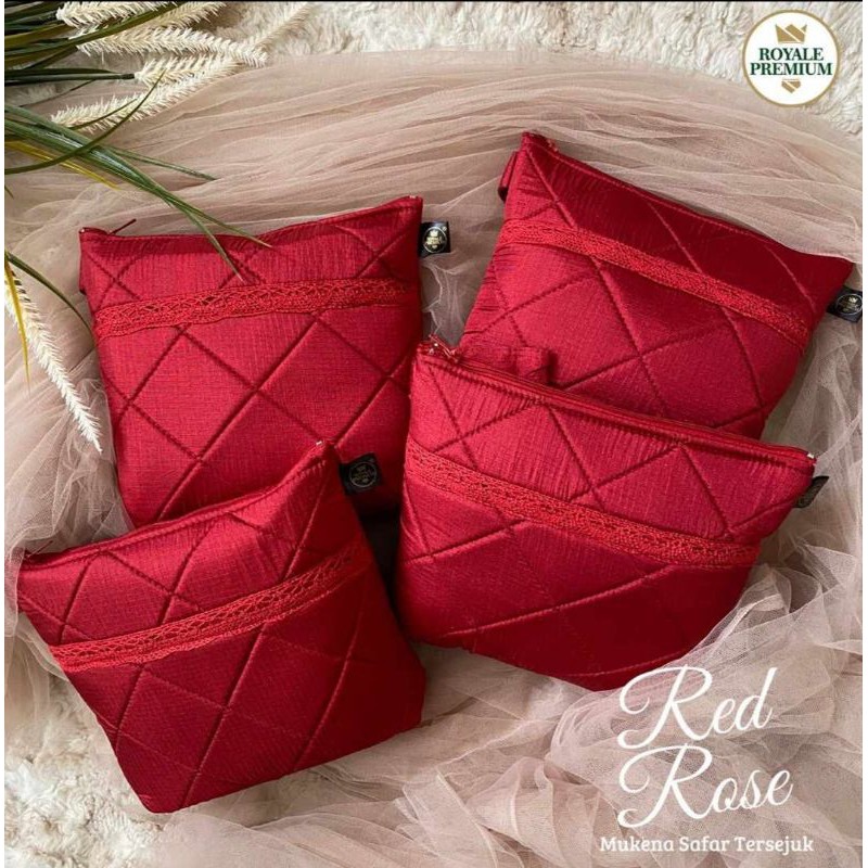 Mukena Reguler Dobby - Red Rose