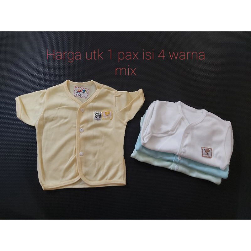 Baju Bayi NB Kancing IOL isi 4 / Atasan Bayi NB Kancing / Baju Kancing Bayi NB / Celana Pop Bayi NB isi 4 / Celana Kodok