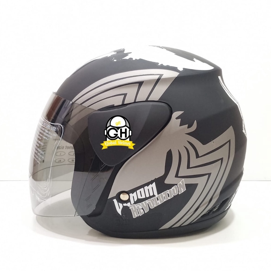 Helm Evo Venom Abu-abu Helem Helmet SNI Dewasa