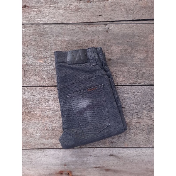 nudie jeans black skinny ripped size fit 28 second preloved