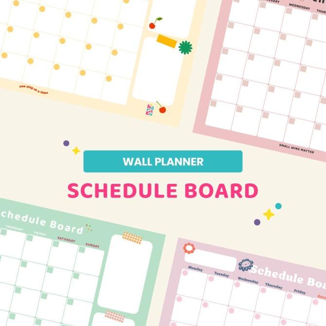 

Office & Stationery | Buku Tulis | Monthly Schedule Board - Wall Planner | Best Seller
