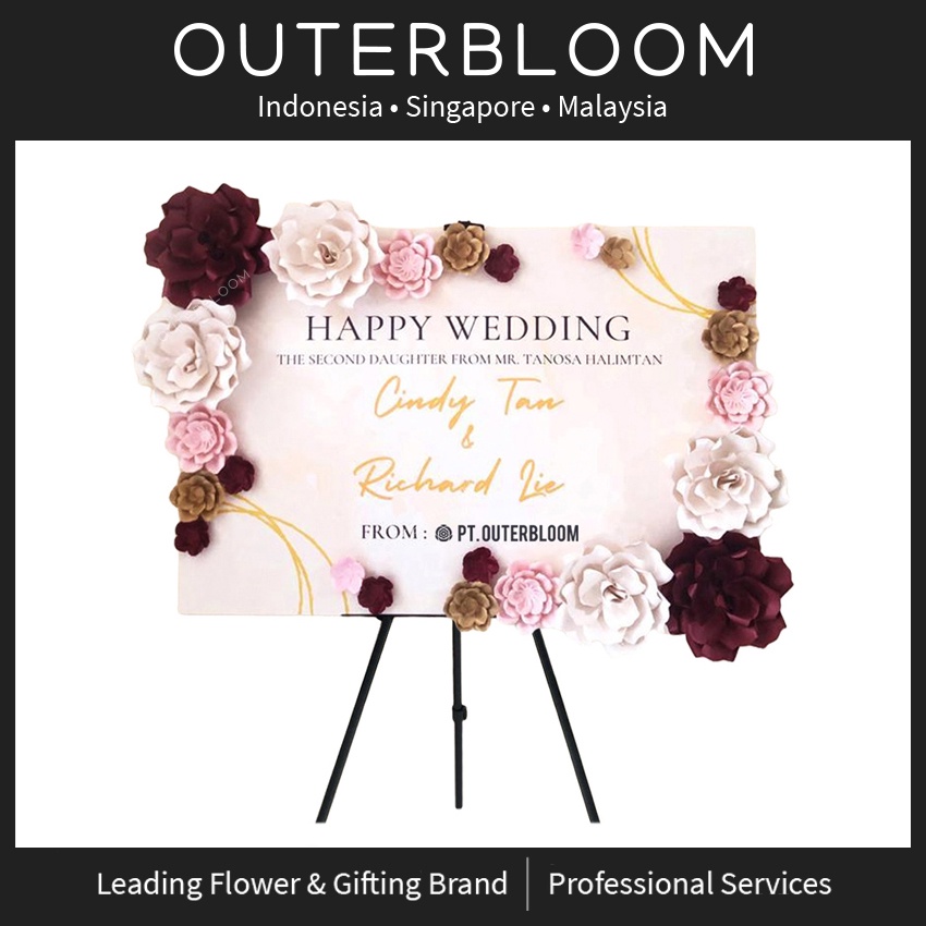 papan bunga kertas   outerbloom cordelia paper flower board