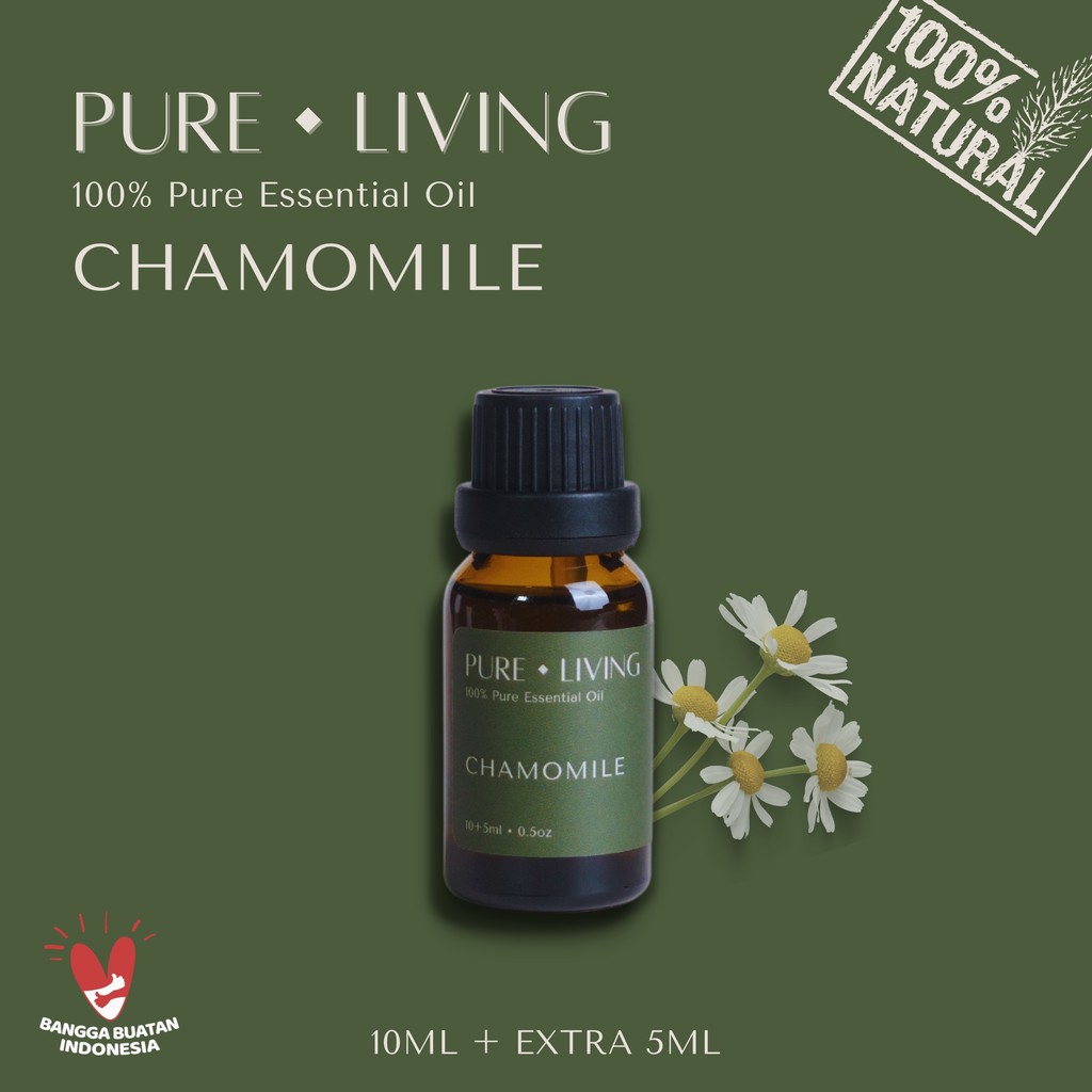 Chamomile - 100% Pure Essential Oil 15ml | Aromatherapy Oil 15ml | Pewangi Ruangan | Oil Aromaterapi Diffuser Oil Burner | Minyak Atsiri | Birthday Gift Ideas | Minyak Esensial | Room Fragrance Perfume | Pengharum Ruangan