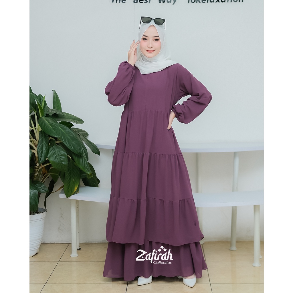 Gamis Malaysia Polos ORI Zafirah / Amirah Dress / Gamis Polos Terbaru / Dress Muslim / Dress Malaysi