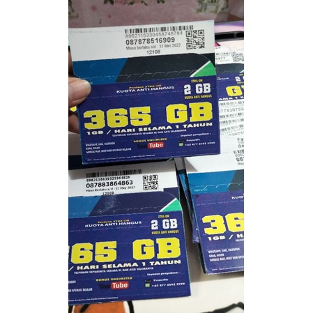 kartu xl 365gb setahun + 2gb xtra on + unlimited youtobe