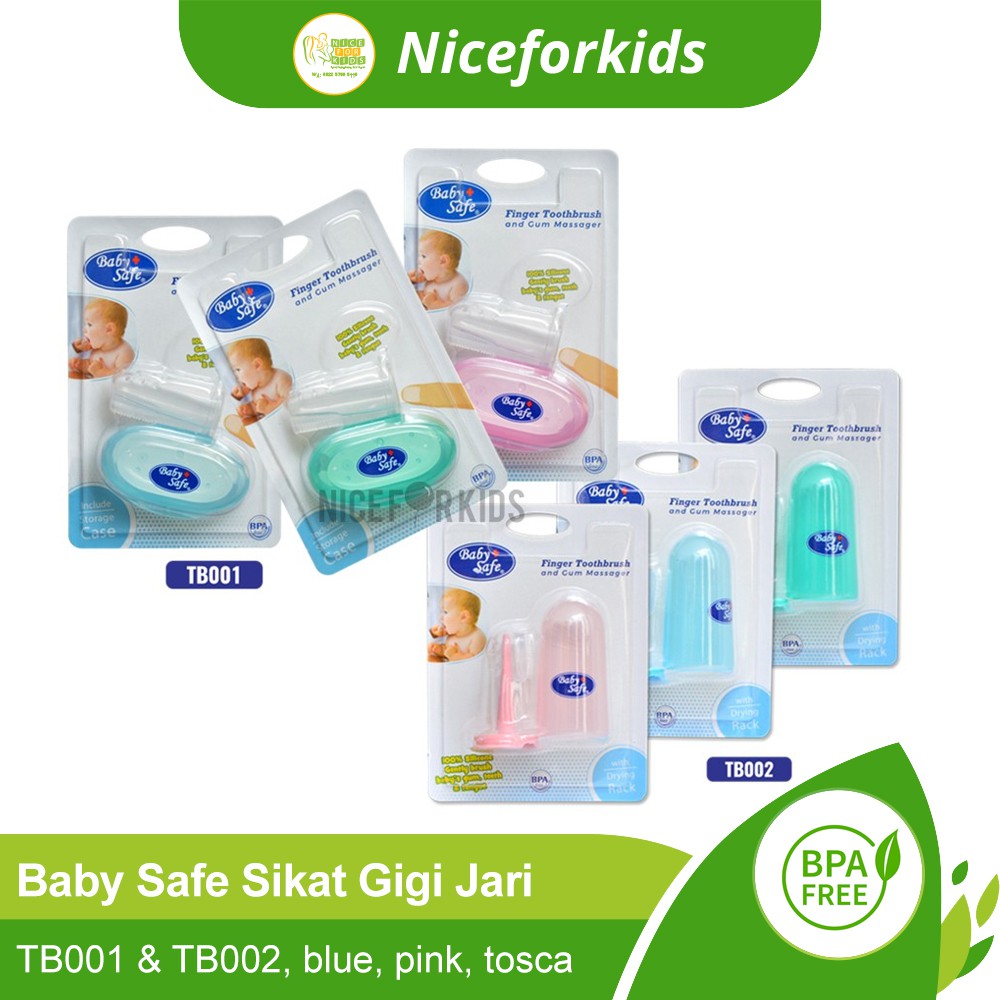 Baby Safe Finger Tooth brush Sikat Gigi Jari Sikat Silicone Gigi bayi TB001 TB002