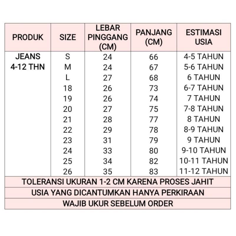 CELANA CHINO ANAK / CELANA ANAK