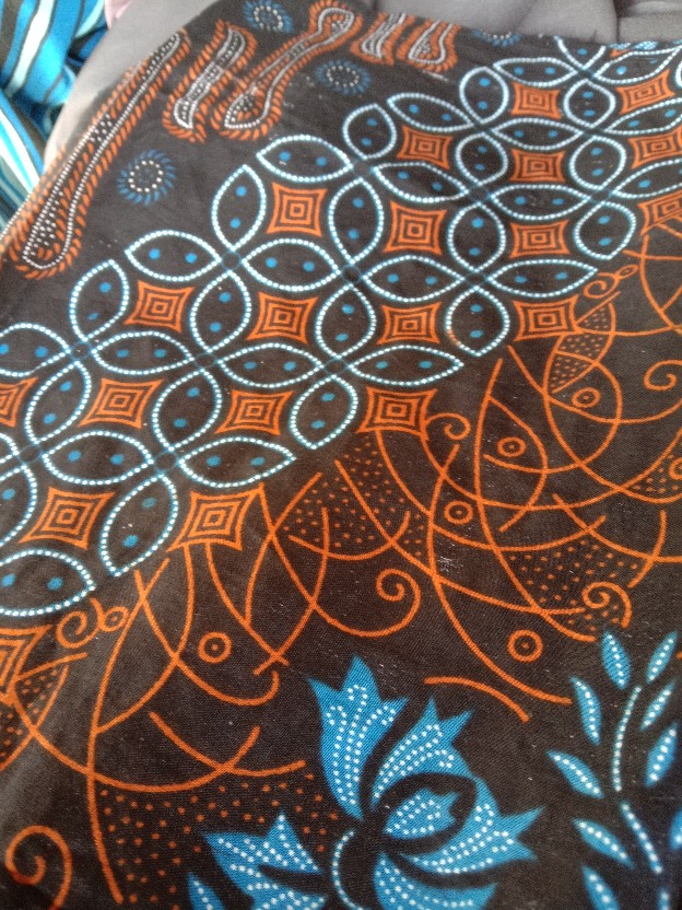 Best Seller Couple Batik Hem Dan Tuniq Motif Seno Biru