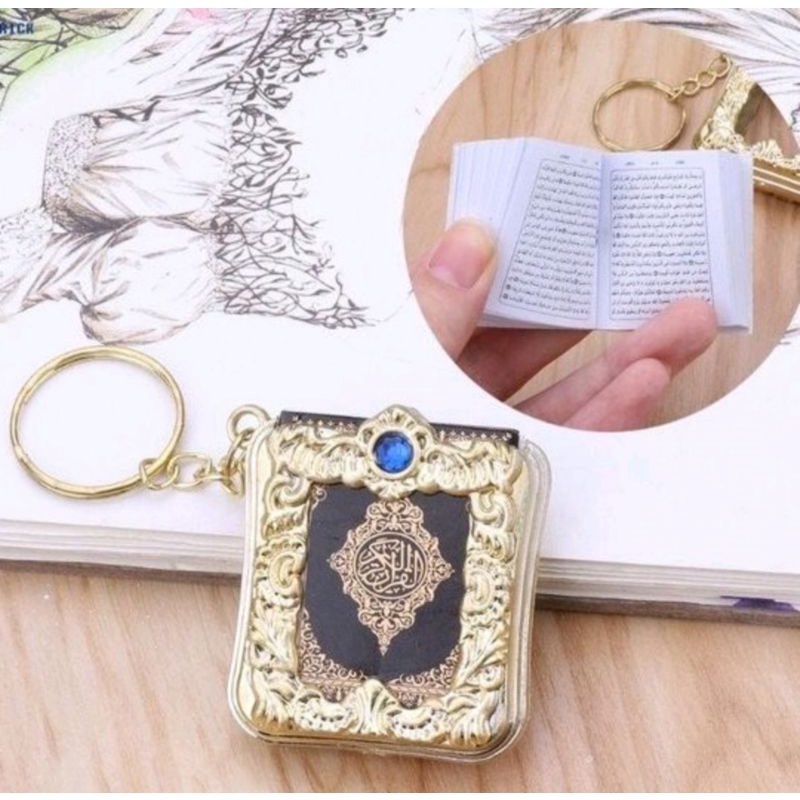 AL QURAN MINI GANTUNGAN KUNCI AL-QURAN KECIL KEY CHAIN SOUVENIR