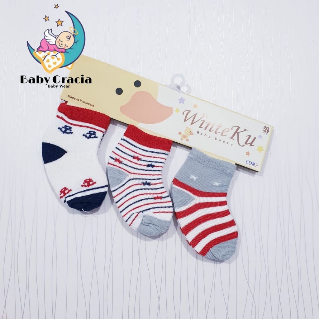 kaos kaki bayi motif lucu dan keren murah isi 3 pasang