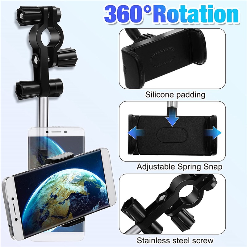 【360° Berputar】Holder Mobil Spion/Hodler Phone Mobil Spion/Holder Jepit Handphone Spion/Braket Ponsel Universal Dudukan Dapat Disesuaikan