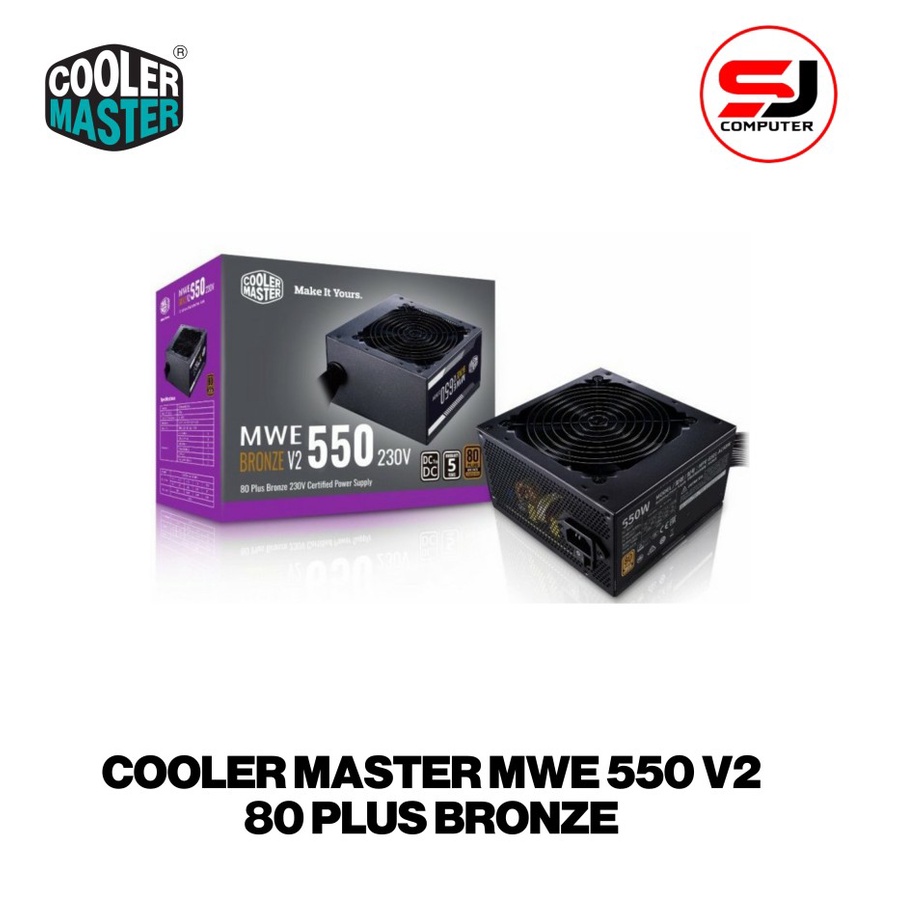 COOLER MASTER MWE 550 V2 80+ BRONZE PSU POWER SUPPLY 550W MWE550 PLUS