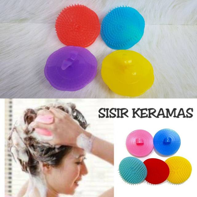 Sisir Keramas Bulat Sisir Mandi Sisir Rambut Sisir Salon Sisir Pria Bulat - 1 Pcs