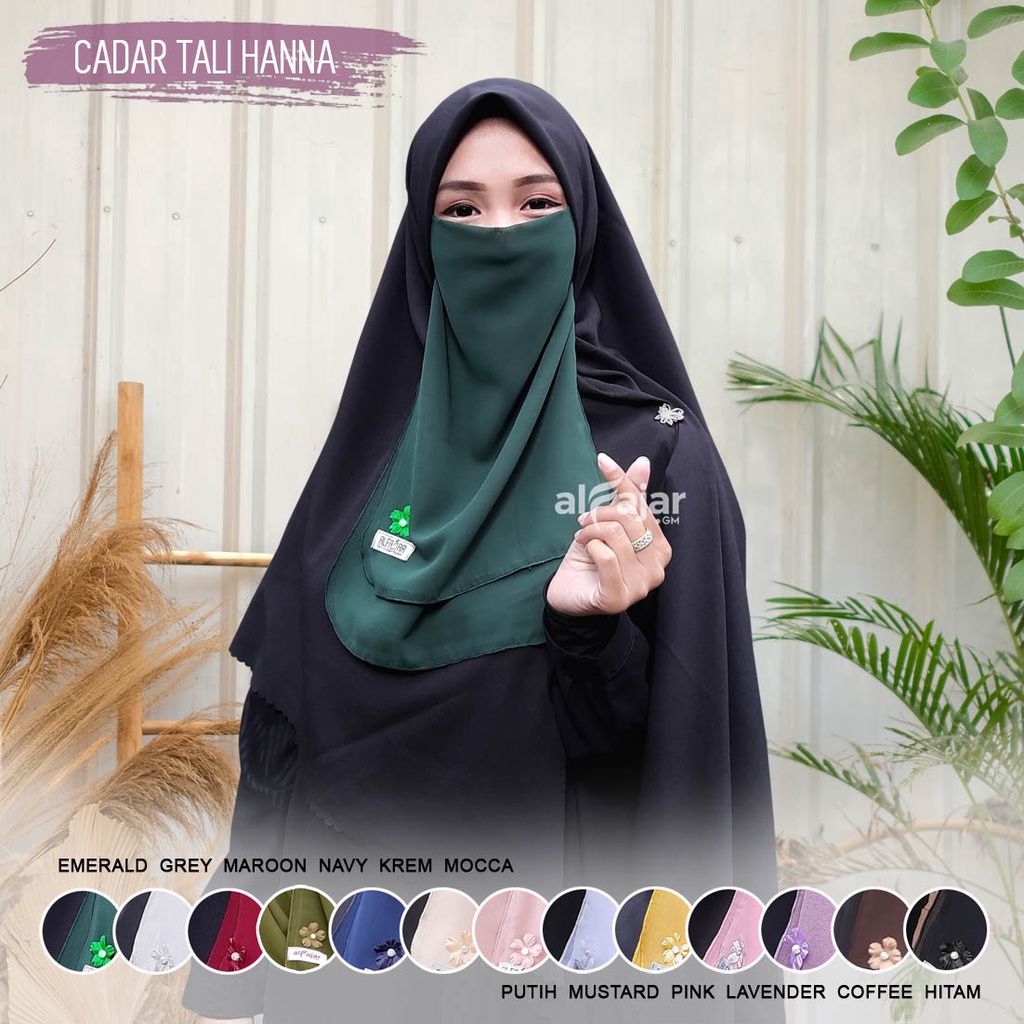 CADAR NIQOB TALI Dua Layer Ceruty Hanna by Alfajar