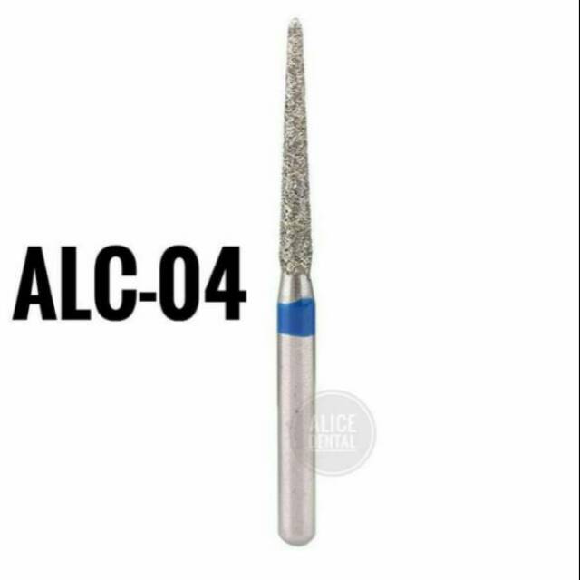 Alice dental diamond bur fissure fisur pita biru preparasi crown bridge ujung lancip runcing veneer