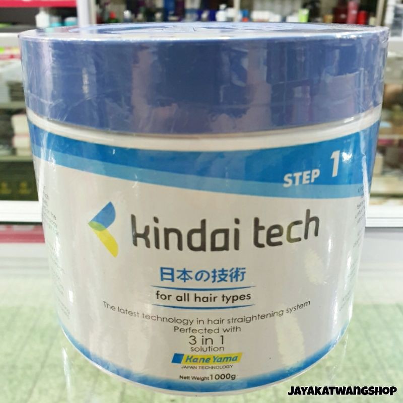 KINDAI TECH Step 1 Hair Straightening 1KG / Obat Rebonding / Krim Pelurus Rambut