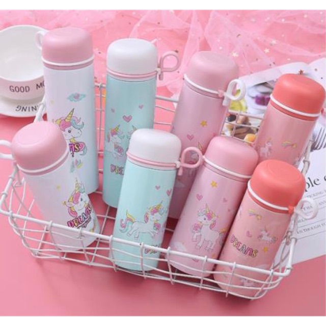 Botol Minum Unicorn termos TS005 200ml dan TS006 280ml tumbler bottle stainless steel botol minum anak perempuan souvenir kado