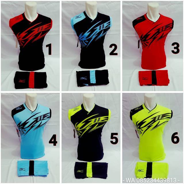 Kaos setelan singklet volly mizuno MZ