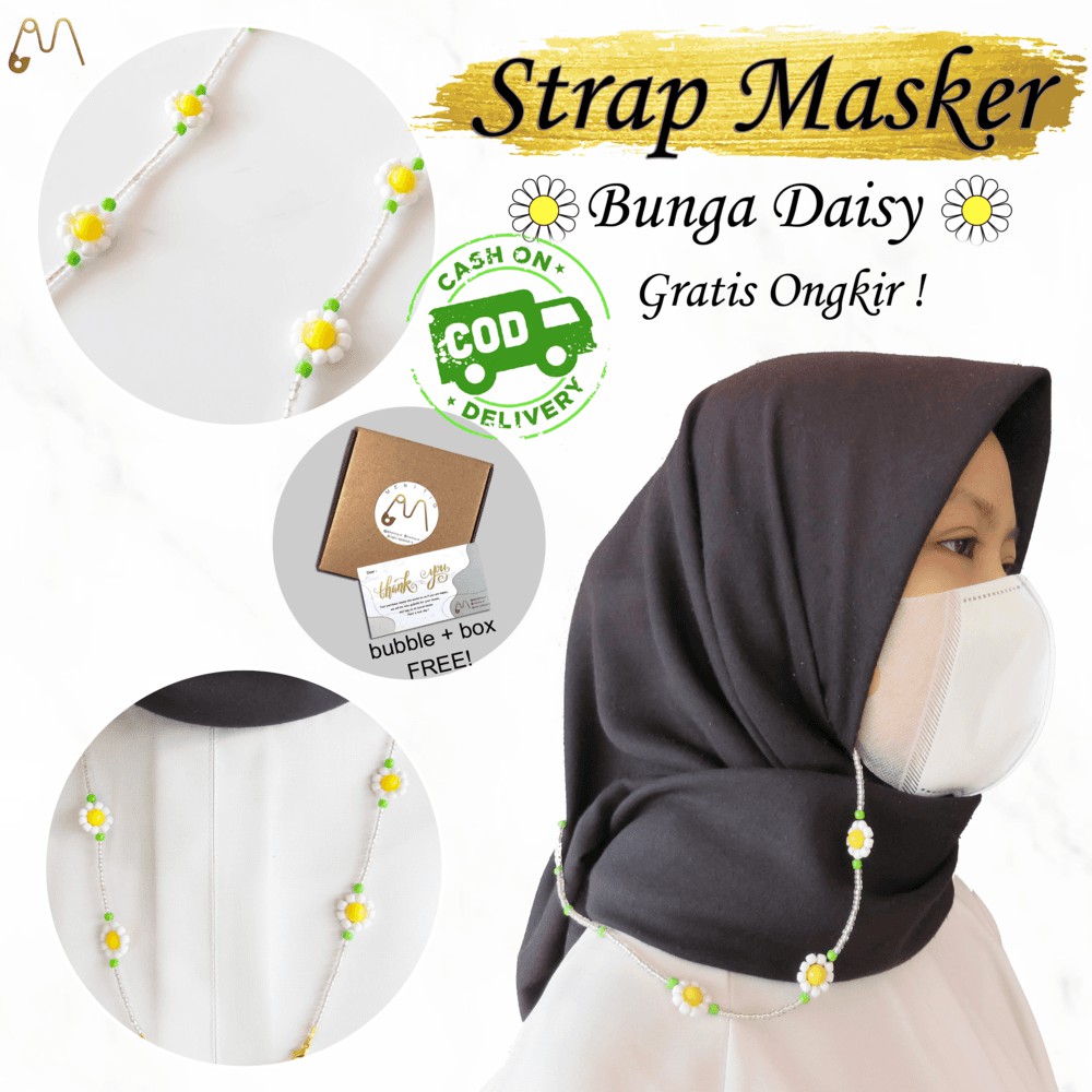 Tali Masker / Masker Konektor / Masker Kalung Hijab / Tali Masker Hijab