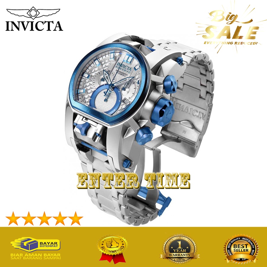 MEGA SALE  JAM TANGAN PRIA BRANDED INVICTA BOLT ZEUS SILVER - 25206 STAINLESS JAM TANGAN PRIA TERBAR