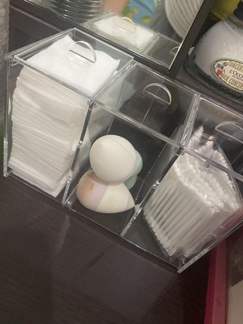 Akrilik Tempat Kapas Dll (3 Kotak)