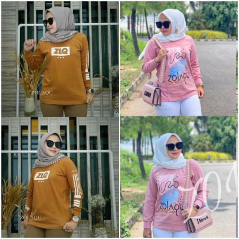 KAOS ZOLAQU SIZE M L XL 100% ORIGINAL TERBARU UNGU, COKLAT DAN PACH TANPA BAN BAWAH