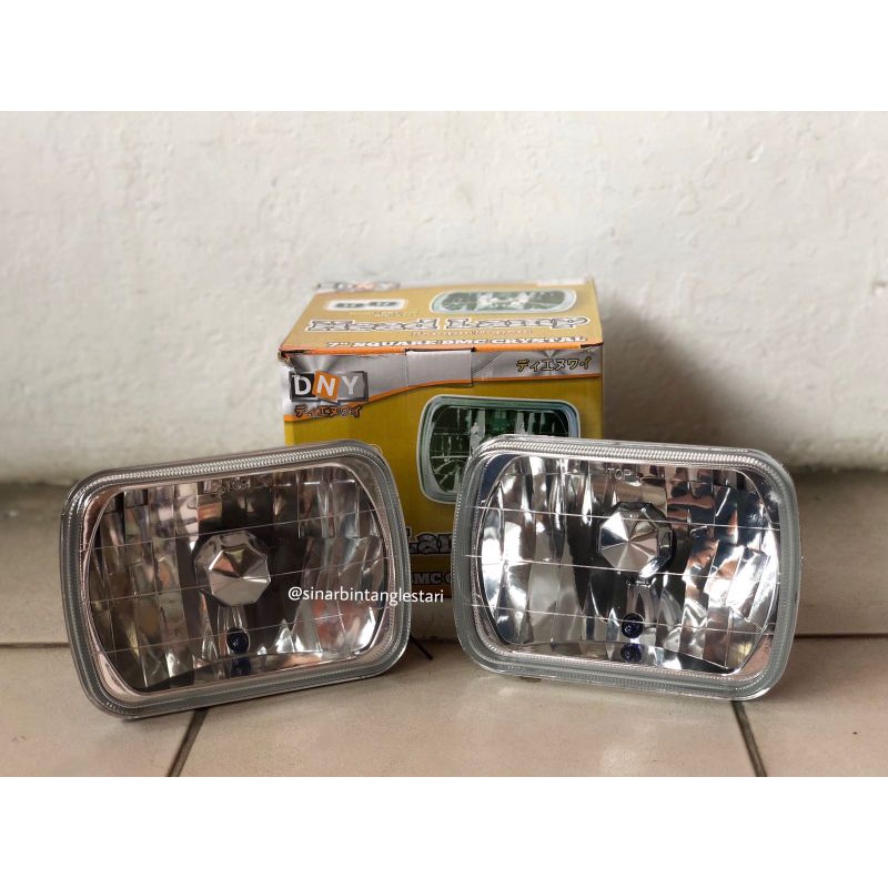 Lampu Depan / Head Lamp H4 7 Square / Kotak Kristal